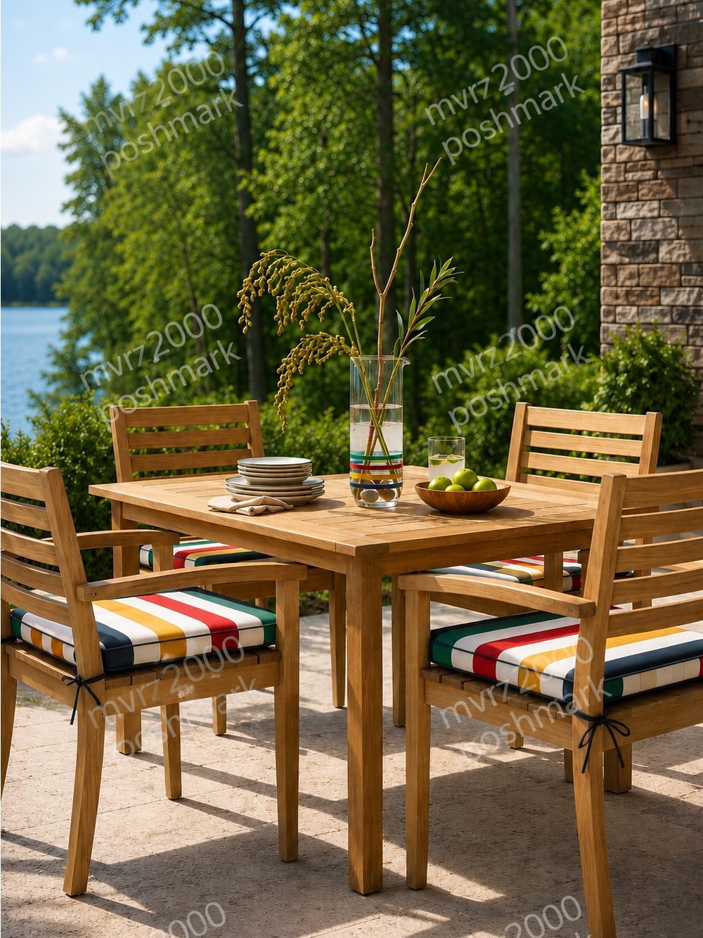 Set of Four (4) Outdoor HBC Stripes Hudson’s Bay Company Cushions